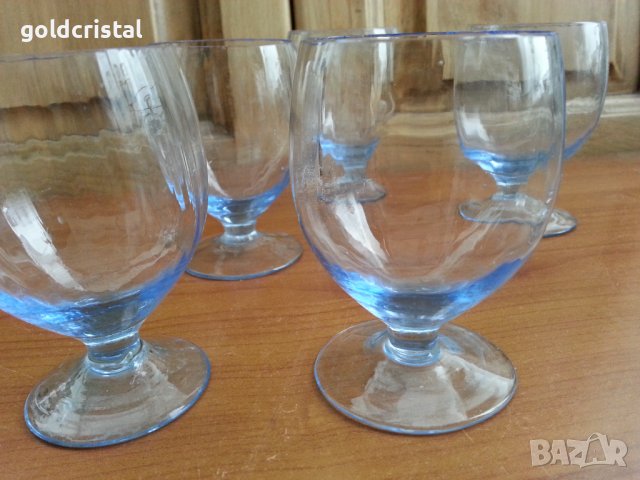 Ретро стъклени чаши цветно стъкло , снимка 2 - Антикварни и старинни предмети - 39665137