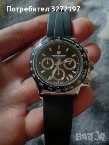 Кварцов часовник PAGANI DESIGN, сапфир,Seiko VK63 механизъм, авт. дата,хронограф,водоустойчив 100 м., снимка 5 - Мъжки - 44605658