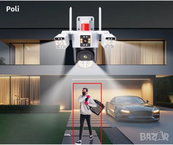 Безжична 4G WiFi камера за наблюдение с триекранен монитор водоустойчива, снимка 5 - IP камери - 48345187