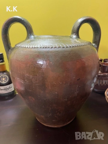 Голяма  Глинена  Стомна, снимка 2 - Антикварни и старинни предмети - 54034325