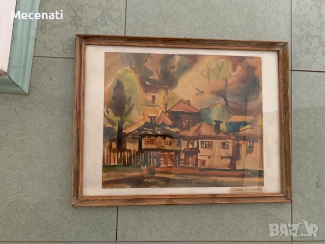 ХРИСТО КАБАКЧИЕВ акварел пейзаж, снимка 2 - Картини - 53112996