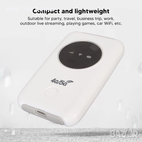 USB WiFi преносим, 5G високоскоростен модем,със слот за SIM карта, до 10 потребители, снимка 8 - Рутери - 51485083