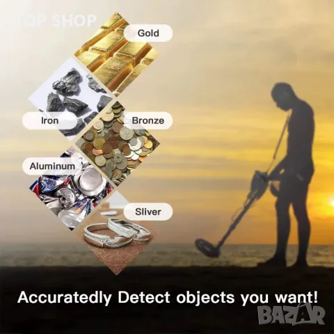 Металотърсач, Металдетектор, Водоустойчив, Метал детектор, златотърсач, Garrett, за злато, сребро, снимка 4 - Друга електроника - 49746463
