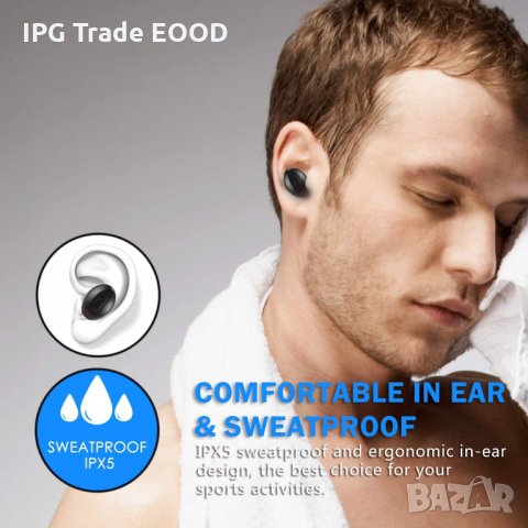 ПРОМО Bluetooth 5.0 безжични слушалки със зарядна станция/кейс, снимка 3 - Слушалки, hands-free - 31254314