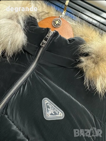 Дамско Черно Зимно яке Prada, снимка 2 - Якета - 51528277