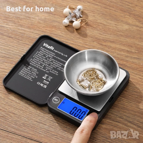 Цифрова джобна везна Vitafit 500g, снимка 5 - Друга електроника - 54301056