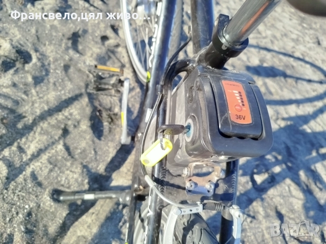 28 цола алуминиев електрически велосипед колело с ключ и зарядно , снимка 4 - Части за велосипеди - 49503042