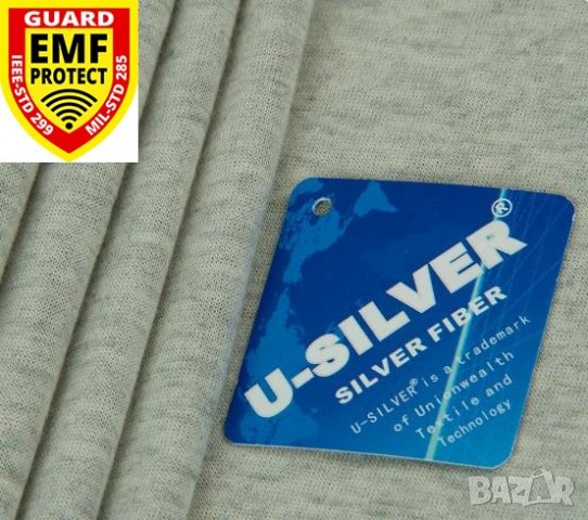 Екраниран Суичър със Сребърни Нишки Защита от Електромагнитно Излъчване Качулка Цялостна Защита Лице, снимка 7 - Други - 42520506