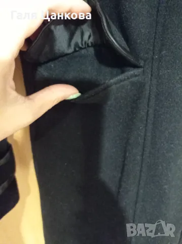 Дамско черно елегантно палто, снимка 7 - Палта, манта - 47317810