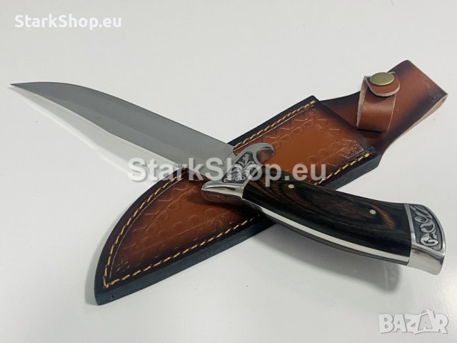 Уникален масивен ловен нож с кожена кания, снимка 4 - Ножове - 38417192