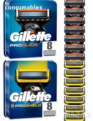 Gillette ножчета за бръснене Жилет ProGlide, Proshield, Fusion 5 power, снимка 3 - Мъжка козметика - 38760513