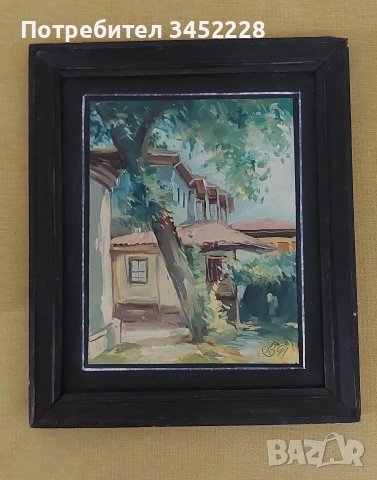 картина върху дървена плоскост 30см 25см за ценители 