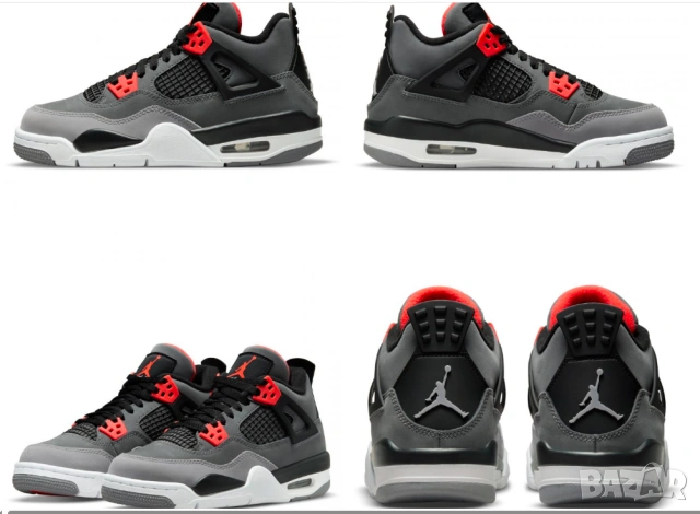 Air Jordan IV (4) Retro (FIBA) номер 36 ,5 оригинални маратонки / кецове , снимка 3 - Детски маратонки - 54000144