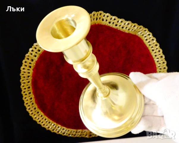 Бронзов свещник 16 см.,Art Deco. , снимка 3 - Антикварни и старинни предмети - 54101365