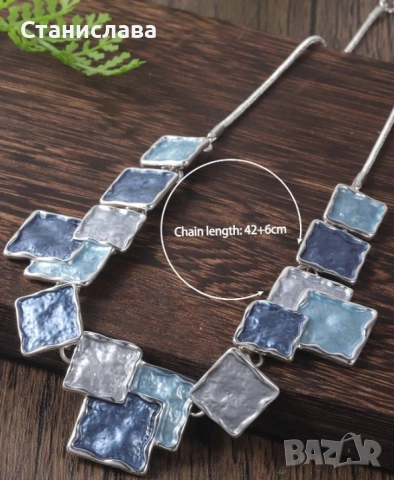 Прекрасен комплект колие с обеци, снимка 4 - Бижутерийни комплекти - 42384137