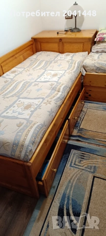 Легло от чам / или комплект ъглови легла, снимка 2 - Спални и легла - 54079269