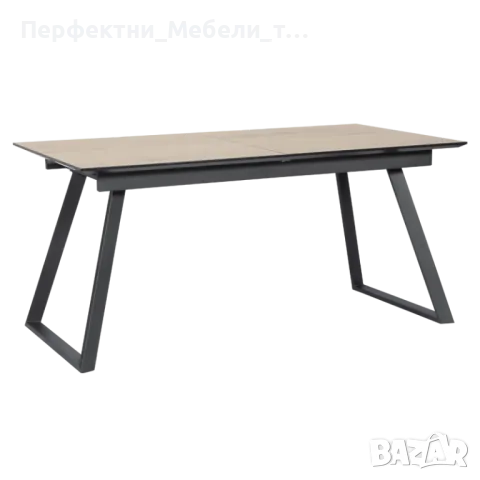 Трапезна разтегателна маса за до 12 човека/200см-бук,метал,здрава,удобна,стабилна,налична!, снимка 3 - Маси - 47469360