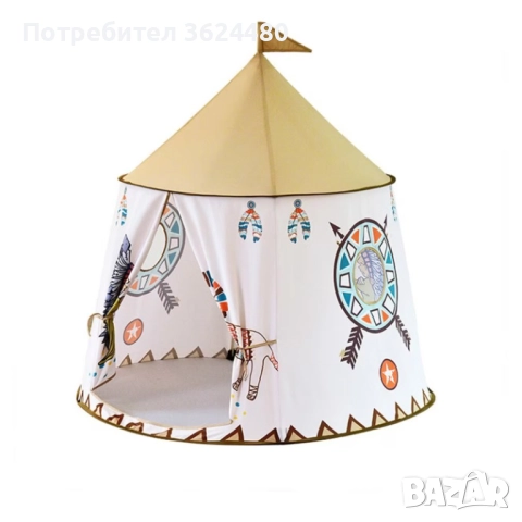 Палатка Типи  за Деца  Имитация на Индиански Дом 4754, снимка 6 - Други - 52542442