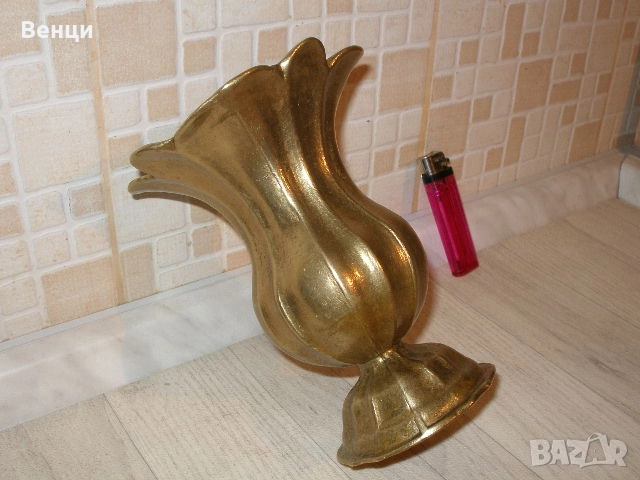Бронзова Ваза, снимка 8 - Антикварни и старинни предмети - 51804362
