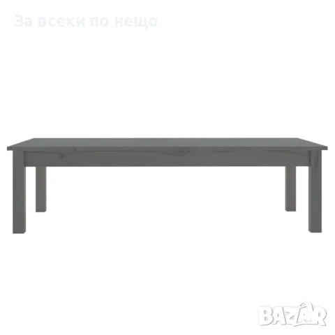 Кафе маса, сива, 110x50x30 см, борово дърво масив, снимка 2 - Маси - 47439848