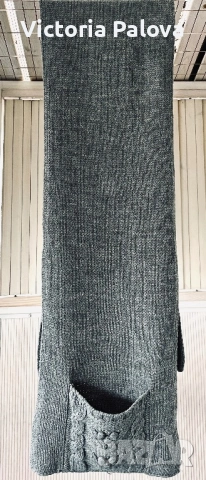 Плетен шал с джобове - идеален за зимата, снимка 7 - Шалове - 53170510