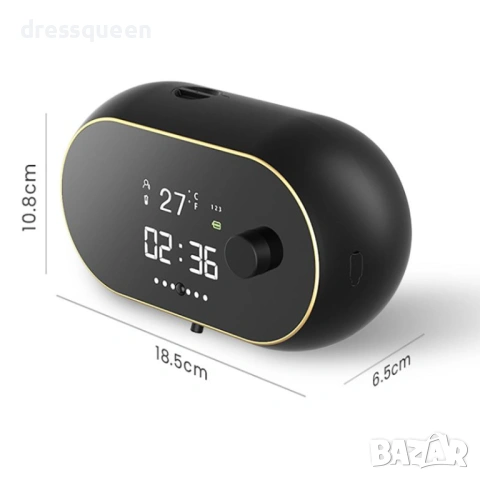 4495 Автоматичен диспенсър 500 мл с дигитален термометър (C/F) и часовник, снимка 8 - Други стоки за дома - 53875953