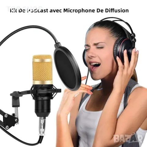 Кондензаторен микрофон AYNEFY професионален студиен микрофон, снимка 2 - Микрофони - 49049679