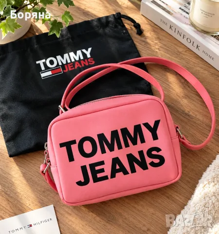 Tommy Jeans розова малка чанта с аксесоар висулка кон