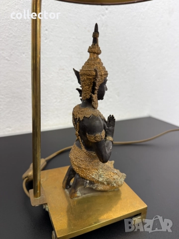 Тайландска бронзова лампа Тепаном - Thepanom №7770, снимка 6 - Антикварни и старинни предмети - 52839283
