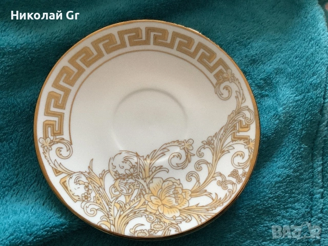 Чаша и чинийка порцелан позлата произведено в Германия отличен състояние , снимка 7 - Колекции - 53139502