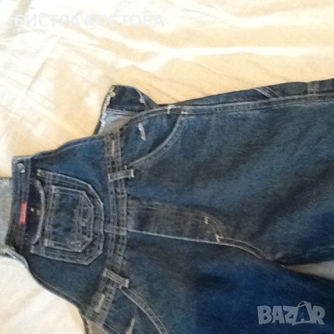 Детски дънкен гащиризон, снимка 4 - Детски панталони и дънки - 30085811