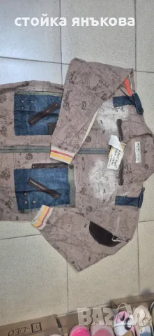 Страхотно тънко мъжко яке бежово с дънкено, снимка 8 - Якета - 49748256