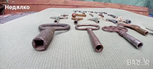 24бр стари немски ключета за джобни часовници, снимка 7 - Антикварни и старинни предмети - 48104942