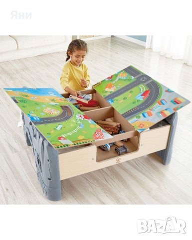Hape -Дървена маса с ЖП комплект , снимка 3 - Мебели за детската стая - 40746647