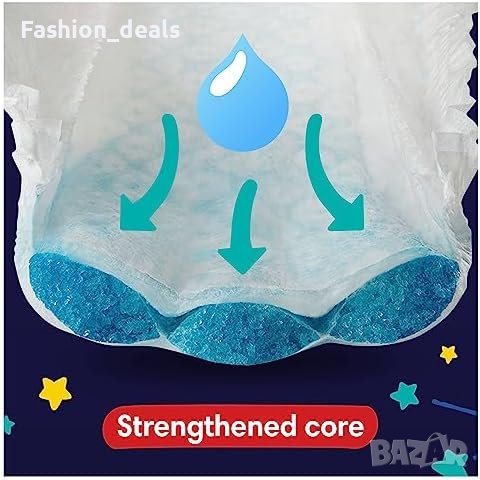 Нов Night Pampers Baby-Dry Nappy Pants размер 5 12 -17 кг памперс бебе 160 броя нощни, снимка 7 - Пелени, памперси - 42180994