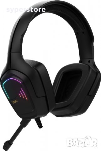 Слушалки с микрофон Геймърски Gamdias HEBE E2 Черни с RGB подсветка Gaming Headset, снимка 2 - Слушалки за компютър - 33748612