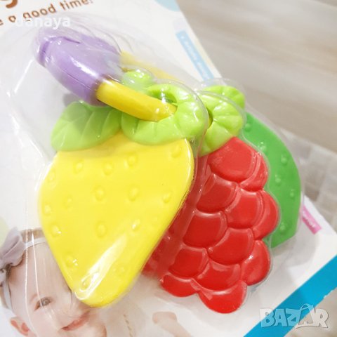 1789 Бебешка гризалка играчка дрънкалка Плодове, снимка 2 - Дрънкалки и чесалки - 30731833