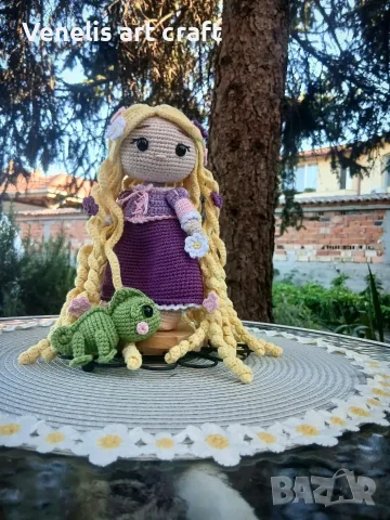 Рапунцел / Rapunzel  Плетена кукла, снимка 3 - Кукли - 56443976