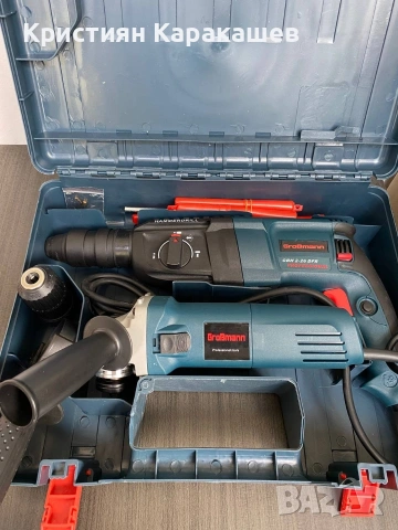 ПРОМОЦИЯ Перфоратор GrosMann 2-26 и ъглошлайф GrosMann 125mm с регулатор на обороти, снимка 7 - Бормашини - 53902541
