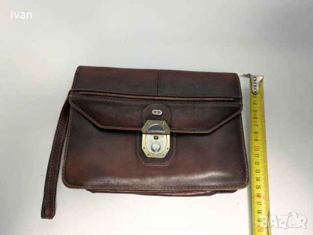 Рядка ретро чанта Petek Mens Leather Bag Turkey, снимка 4 - Чанти - 53991276