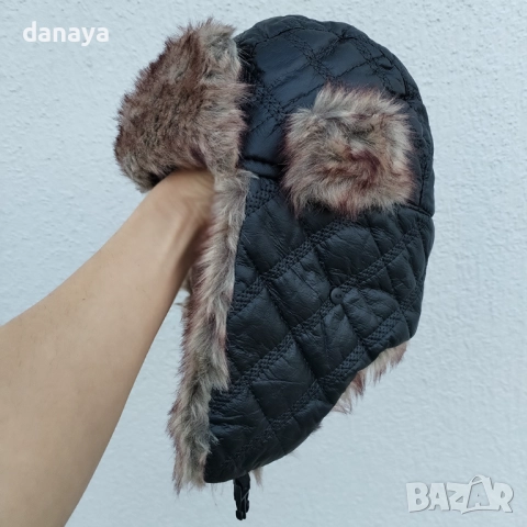 3279 Червена зимна шапка тип ушанка, снимка 9 - Шапки - 38910008