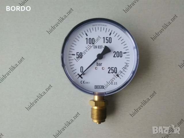 Манометър WIKA - Ф100/0-250 bar (радиален)