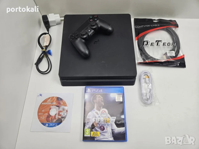 +Гаранция! 500GB PS4 Playstation 4 Slim Плейстейшън 4 Слим джойстик игра кабели игри, снимка 2 - PlayStation конзоли - 51199737