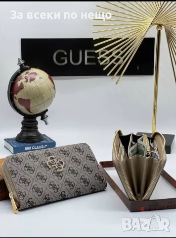 Guess Дамско Портмоне С Многожество Отделения За Карти И Документи И Отделение За Монети С Кутия, снимка 5 - Портфейли, портмонета - 49034264