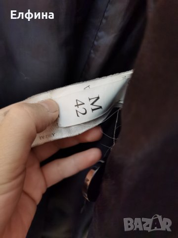 Черен дамски лъскав шлифер, снимка 5 - Палта, манта - 37860070