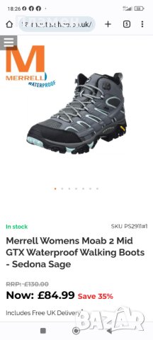 Зимни обувки Merrell Moab2 Gore-Tex 37.5-38.5 номер, снимка 2 - Дамски боти - 42880387