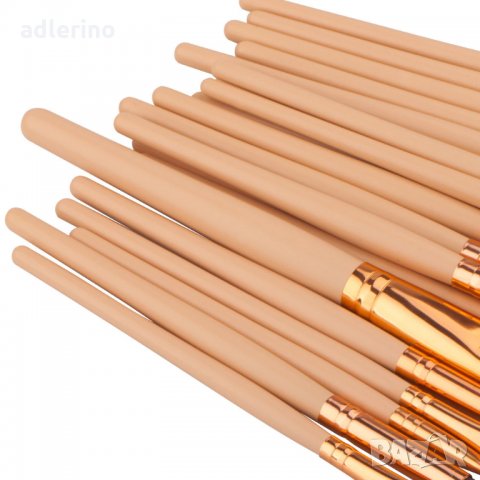 Комплект четки за грим, 20 черни или златисти, снимка 2 - Други - 34404260