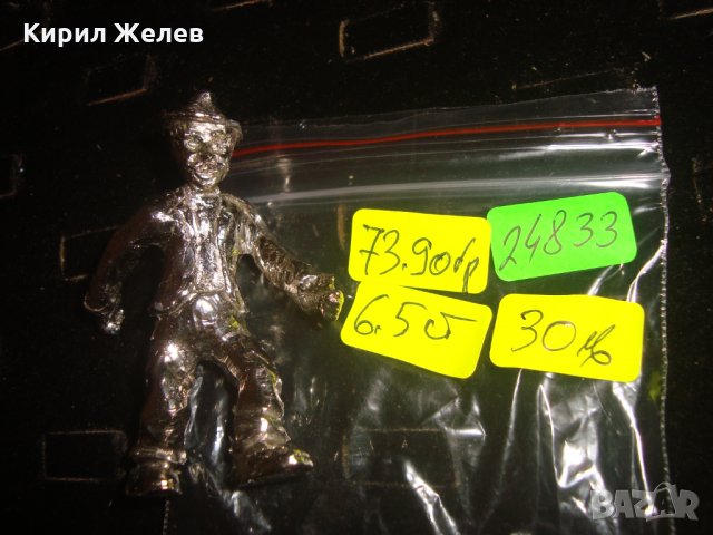 ОЛОВНА ФИГУРКА ЧОВЕЧЕ ПИЯНИЦА МЕТАЛНА СТАТУЕТКА за КОЛЕКЦИЯ ХУДОЖЕСТВЕНА МАЙСТОРСКА РАБОТА 24833, снимка 5 - Колекции - 34485637