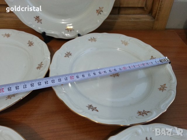 Стар български порцелан чинии плитки , снимка 2 - Антикварни и старинни предмети - 37693476