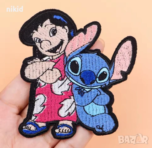 Стич и Нала емблема апликация дреха дрехи самозалепваща картинка лепенка щампа нашивка бродерия